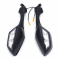 Httmt- Black Rear View Mirrors W Turn Signals Compatible With Kawasak Ninja Zx10r 2011-2015 H2 2014-2015 P N Mt252-036-bk