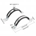 90mm Rigid Pipe Strap Clamps Carbon Steel Bracket Tube Clip M8 M10 Nut Size For Water 4 Pcs