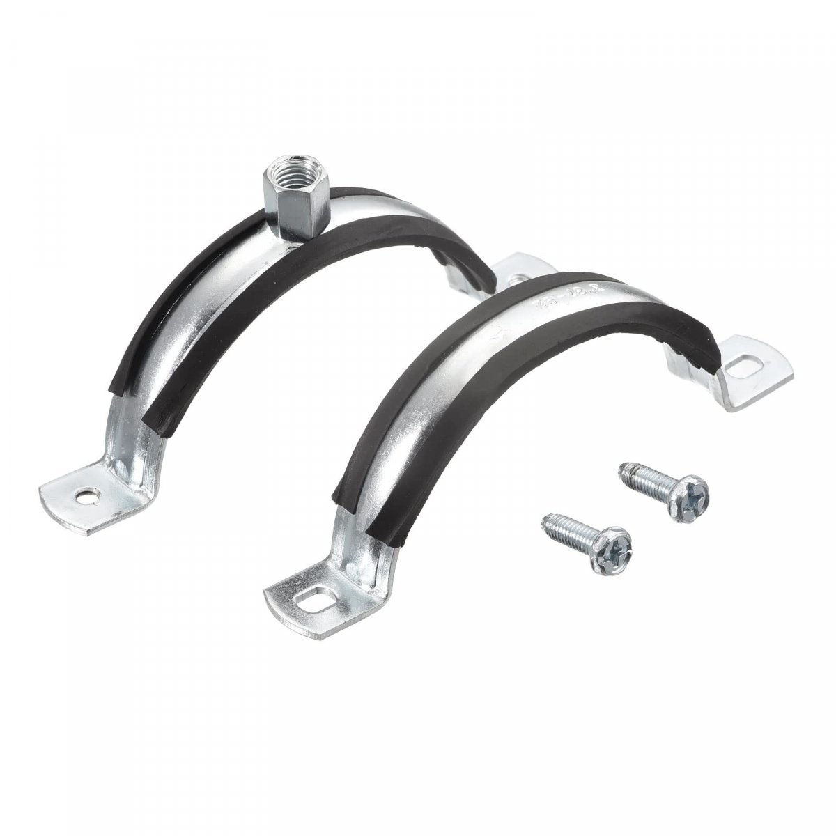 90mm Rigid Pipe Strap Clamps Carbon Steel Bracket Tube Clip M8 M10 Nut Size For Water 4 Pcs