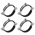 90mm Rigid Pipe Strap Clamps Carbon Steel Bracket Tube Clip M8 M10 Nut Size For Water 4 Pcs 