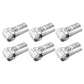 6 Sets End Rail Clamps 1 8 Inch Pipe Fitting Chain Link Fence Clamp Fit For 1 1 28mm Od With Screw And Nuts Silver Total Size 