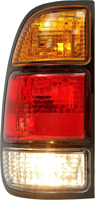 Driver Left Tail Light Lamp Assembly With Bulbs For 2000-2006 Toyota Tundra Regular Access Cab Mo-519 Halogen Rear Amber Clear