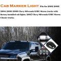 Npauto 3pcs Smoked Cab Marker Lights White 30 Led Roof Top Running W Wiring Pack Replacement For 2002-2007 Chevy Silverado Gmc