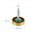 Uxcell Mirror Screws Decorative Cap Fasteners Cover Nails Electroplated Bright Golden 19mm 0 75 8pcs