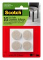 Scotch Felt Pads Furniture For Protecting Hardwood Floors Round 1 In Diameter Beige 16