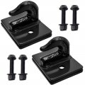 Hoypeyfiy 2 Pieces Tractor Bucket Grab Hook 15000lb Tow Rv Utv Truck Pickup 3 8 Inch Bolt-on Black