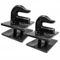 Hoypeyfiy 2 Pieces Tractor Bucket Grab Hook 15000lb Tow Rv Utv Truck Pickup 3 8 Inch Bolt-on Black