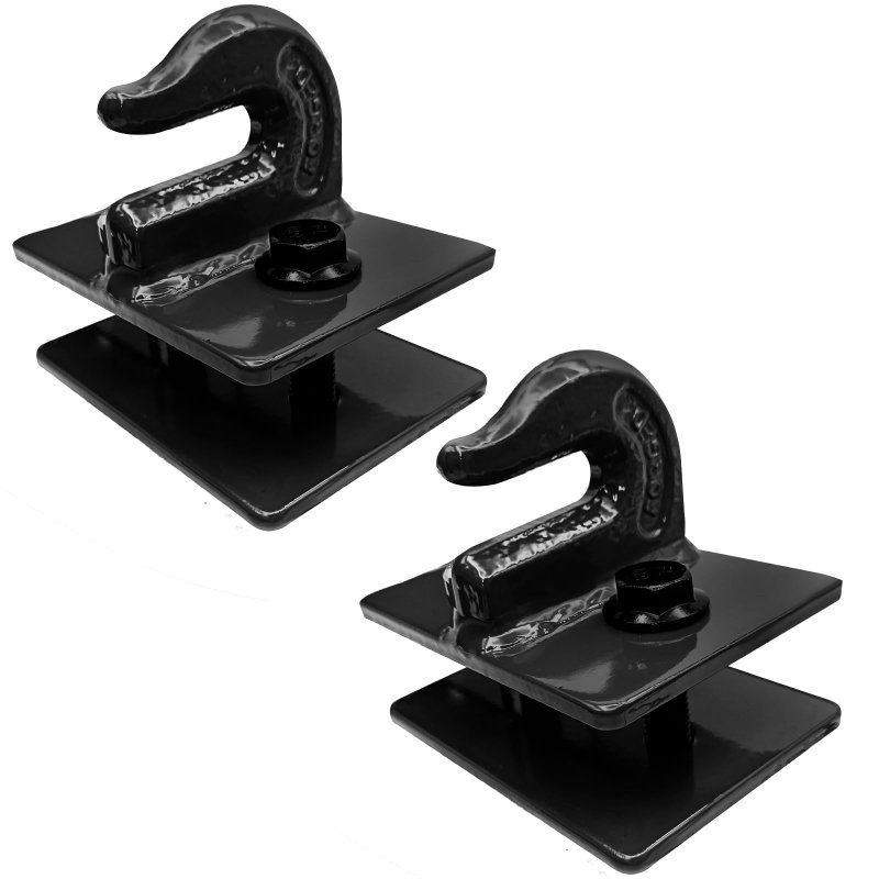 Hoypeyfiy 2 Pieces Tractor Bucket Grab Hook 15000lb Tow Rv Utv Truck Pickup 3 8 Inch Bolt-on Black