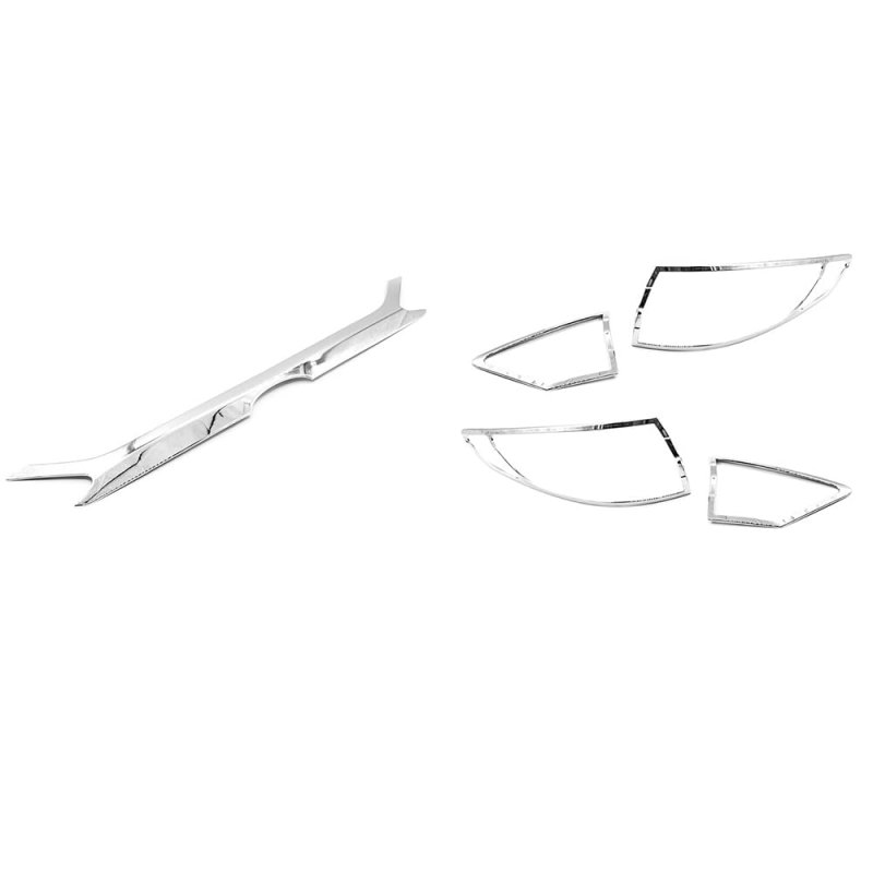 Erush Ultra Chrome Taillight Cover Trims Rear Trunk Liftgate For 2013-2015 Ford Fusion