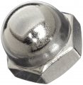 Steel Acorn Nut Nickel Plated Finish Right Hand Threads 6-32 Pack Of 100 
