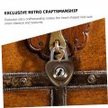 Jojofuny 25pcs Lock Metal Cabinet Retro Furniture Buckle Laptop Carrying Bag Wood Jewelry Case Round Chest Hardware Mini Heart