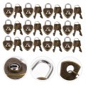 Jojofuny 25pcs Lock Metal Cabinet Retro Furniture Buckle Laptop Carrying Bag Wood Jewelry Case Round Chest Hardware Mini Heart