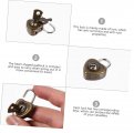 Jojofuny 25pcs Lock Metal Cabinet Retro Furniture Buckle Laptop Carrying Bag Wood Jewelry Case Round Chest Hardware Mini Heart