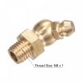 Uxcell Brass 45 Degree Grease Fitting M8 X 1mm Thread Hydraulic Accessories 10pcs