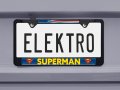 Superman Fly Black Metal License Plate Frame