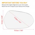 X Autohaux Car Rearview Mirror Glass Replacement With Backing Plate Heated Right Side Passenger For Audi A6 Quattro S6