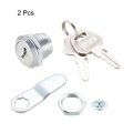 Uxcell Cam Lock 5 8 Cylinder Long Cabinet Locks Fits With No 4 For 16 Max Thickness Panel Keyed Different Zinc Alloy Secure