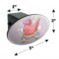 Feathered Tyrannosaurus Rex Dinosaur Nesting With Babies Oval Tow Trailer Hitch Cover Plug Insert