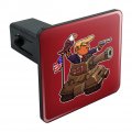 Patriotic Pixel Trump In Tank With American Eagle Flag Tow Trailer Hitch Cover Plug Insert