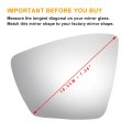 Car Rearview Left Driver Side Mirror Glass Replacement W Backing Plate Convex Heated White For Skoda Karoq 2016-2022 Kodiaq