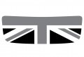 The Pixel Hut Gs00066 Union Jack Black Grey White Hood Scoop Graphic For Mini Cooper S R56 2007-2013 