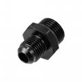 X Autohaux 2pcs Black 6an Male To M18 1 5mm Fitting Adapter Flare Union Coupler Fuel Oil Line Hose End Aluminum Alloy For Car