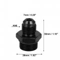 X Autohaux 2pcs Black 6an Male To M18 1 5mm Fitting Adapter Flare Union Coupler Fuel Oil Line Hose End Aluminum Alloy For Car
