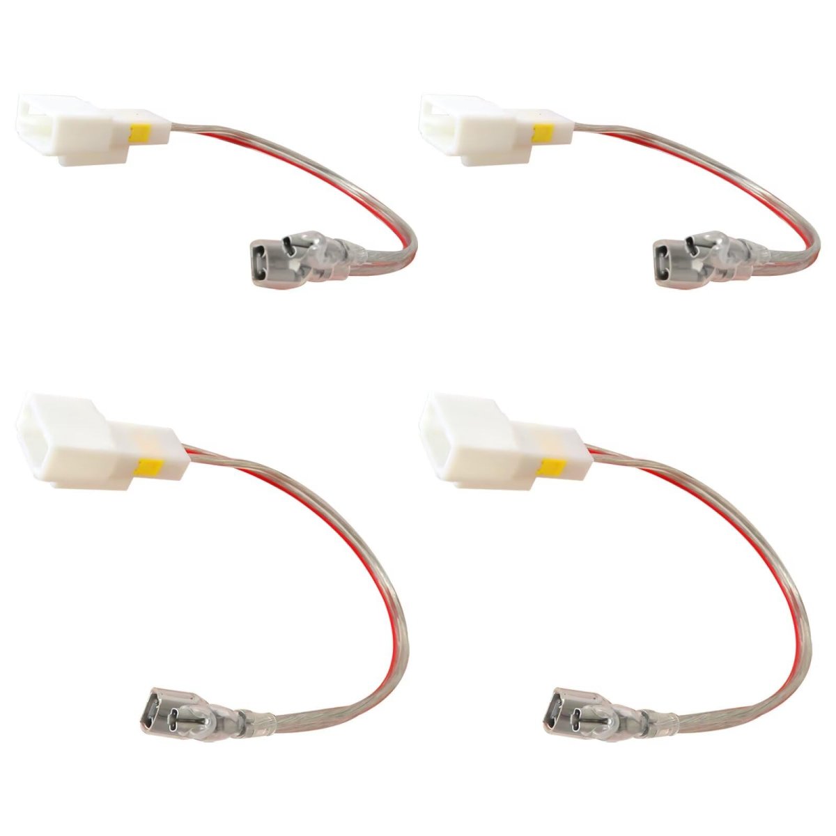 4pcs Car Door Speaker Wiring Harness Adapter Connector Plug Replacement Fit For 2014-2018 Mitsubishi Mirage 2002-2008 Montero