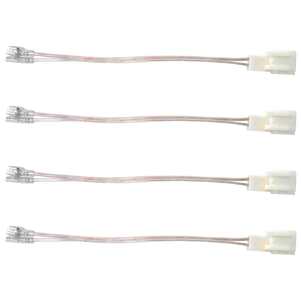4pcs Car Door Speaker Wiring Harness Adapter Connector Plug Replacement Fit For 2014-2018 Mitsubishi Mirage 2002-2008 Montero