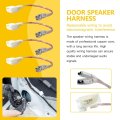 4pcs Car Door Speaker Wiring Harness Adapter Connector Plug Replacement Fit For 2014-2018 Mitsubishi Mirage 2002-2008 Montero