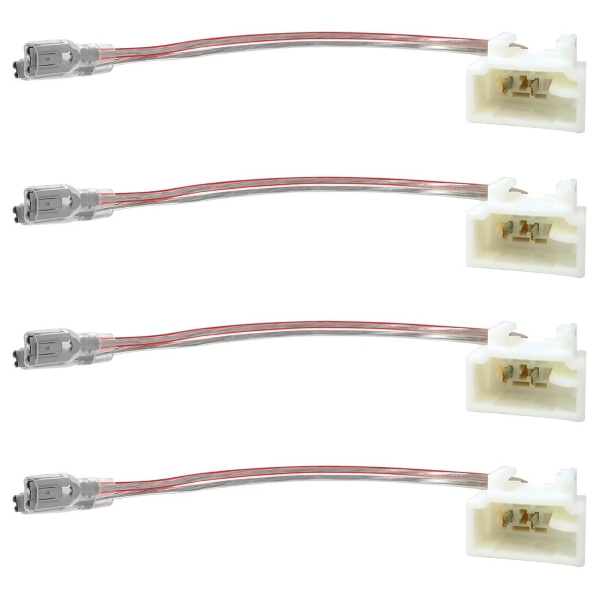 4pcs Car Door Speaker Wiring Harness Adapter Connector Plug Replacement Fit For 2014-2018 Mitsubishi Mirage 2002-2008 Montero