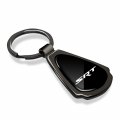 Ipick Image Made Black Dome Shinning Dark Gunmetal Metal Teardrop Key Chain With Logo For Srt Dodge Jeep Ram