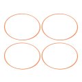 Wheel Rim Protector 4pcs 18 Inch Self Adhesive Abs Scratches Guard For Cars Stylish Orange Ring