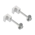 2pcs J-hook Crossover Aluminum Car Truck Toolbox Mounting Kit For Pickup Tool Box Mount Tie Downs Anodized Surface With 