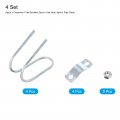 Uxcell Cross-connector Vertical Pipe Clip 4pcs Fit 1-5 8 42mm To 2-3 60mm Crossover Buckle Steel Cross Clamp For Greenhouse