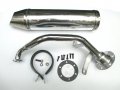 High Performance Exhaust System Steel Black Kit For Gy6 150cc Chinese Scooters Silver
