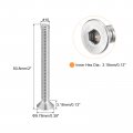 Uxcell 10-24x2 Flat Countersunk Head Socket Cap Screws 25pcs 304 Stainless Steel Hex Full Thread Bolts