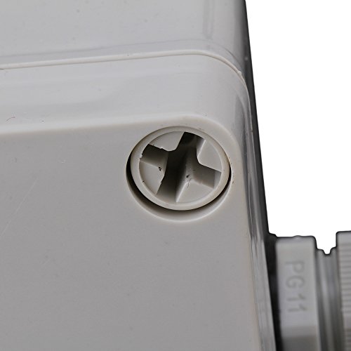 Waterproof Electric Junction Project Box With 6 Position Terminals White Gray Plastic And Metal Housing For 5 To 10mm Dia Wire