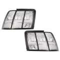 Hecasa Pair Tail Lights For 1999-2004d Mustang Rear Light Lamp Replacement For Fo2818109 Fo2819109 3r3z13405aa 3r3z13404aa 