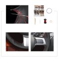 Mewant Hand Sewing Black Suede Car Steering Wheel Cover For Wrap Mazda Mx-5 Miata 2006-2015 Rx-8 2009-2011 Cx-7 2007-2009