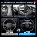 Cartist Steering Wheel Cover 2 Setsbon Fiber Car For Men Women Anti-slip Comfortable Grip Durable Universal Fit 99 Car Black