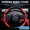Cartist Steering Wheel Cover 2 Setsbon Fiber Car For Men Women Anti-slip Comfortable Grip Durable Universal Fit 99 Car Black