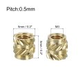 Knurled Insert Nuts 50pcs M3 X 5mm L Od 3d Printing Brass Female Threadeds Heat Set Insert Embedment