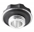 Vms Racing Silver Oil Cap With Real Black Carbon Fiber Emblem In Cnc Machined Billet Aluminum Compatible Honda Acura Integra