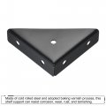 Uxcell 4pcs Angle Corner Brackets 66mm X Cold Rolled Steel Braces Joining Support With Screws For Desk Bed Edge Black