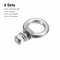 Uxcell Lifting Eye Bolt 4 Sets M5x11mm With Nut Washer 304 Stainless Steel Shoulder Ring For Hanging Item