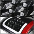Auto Dynasty Compatible With Dodge Ram Pickup 3rd Gen Pair Of 3d White Led Bar Black Housing Clear Lens Brake Tail Lights