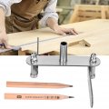 Center Finder Stainless Steel Woodworking Marking Positioning Gauge Scribering Tool Wood Center Finding Marker 0-60mm
