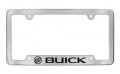 Logo Wordmark Chrome Plated Brass Metal License Plate Frame Holder With Screw Cap Covers Universal Fit For Car Polished Finish 