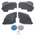 Hecasa Front Inner Fender Liners Wheel Cover Compatible With 2007-2019 Jeep Wrangler Jk Jku 4wd Aluminum Matte Black Heavy Duty